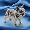 Dekofigur Keramik Bulli silber Casablanca Höhe 29 cm
