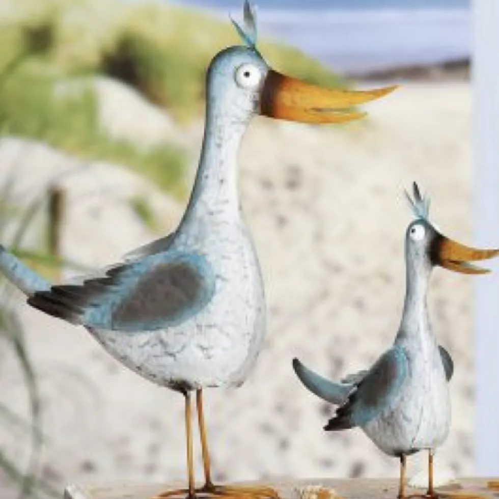 Dekofigur Metall Tier Vogel Möwe Rico