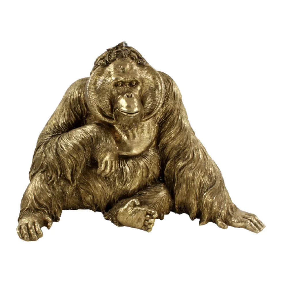 Dekofigur Orang-Utan gold Bill Werner Voß Höhe 53 cm