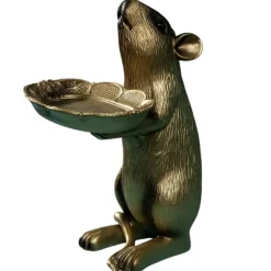 Deko Figur Ratte Rudi mit Schale Werner Voß Höhe 23 cm