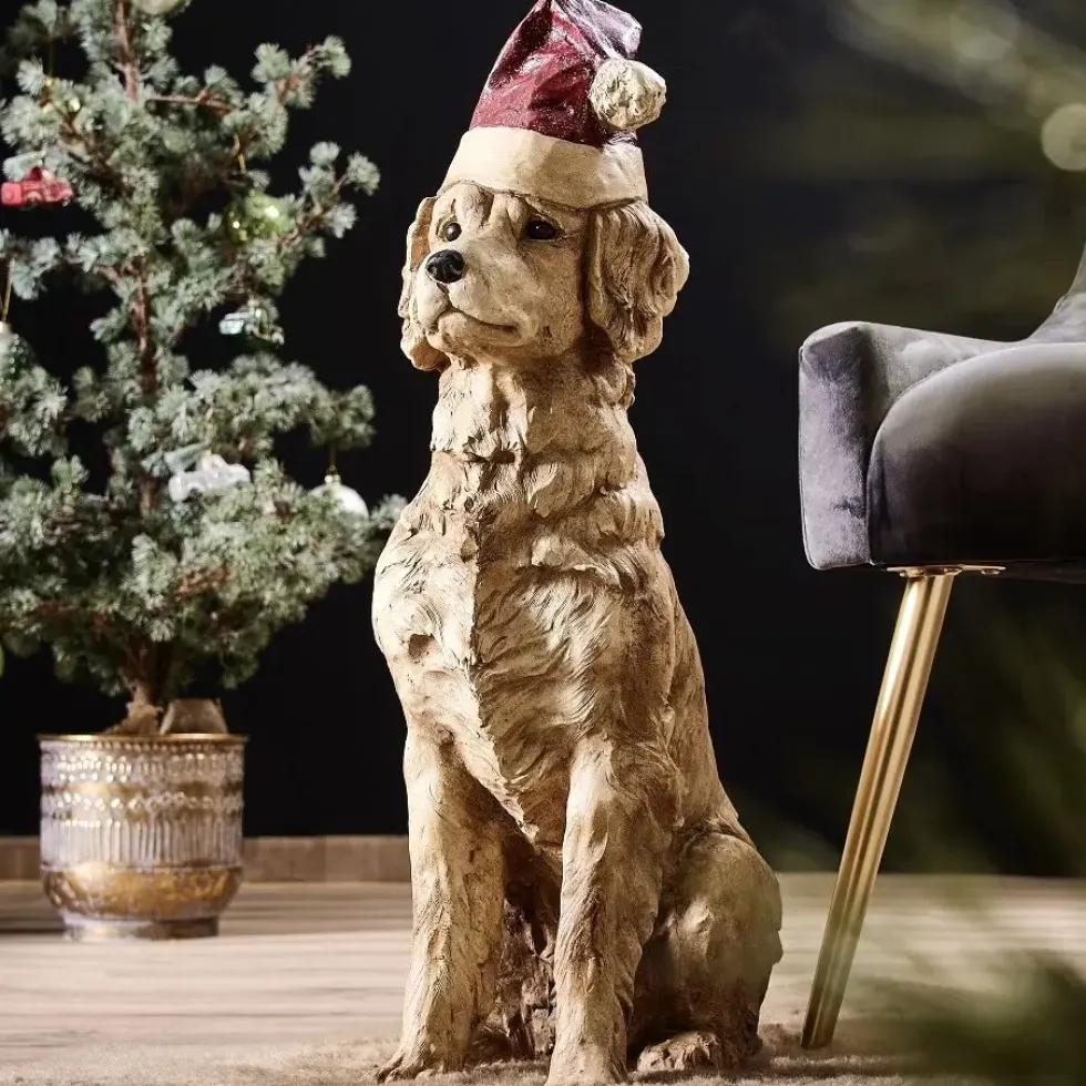 Deko Figur Santa Dog Werner Voß Höhe 67 cm