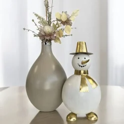 Deko Figur Schneemann Rolf Pape Kunstgewerbe Höhe 41 cm