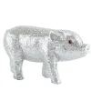 Dekofigur Schweinchen Solna silber Glitzer GiftCompany