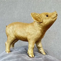 Deko Figur Schwein gold Werner Voß Höhe 25 cm