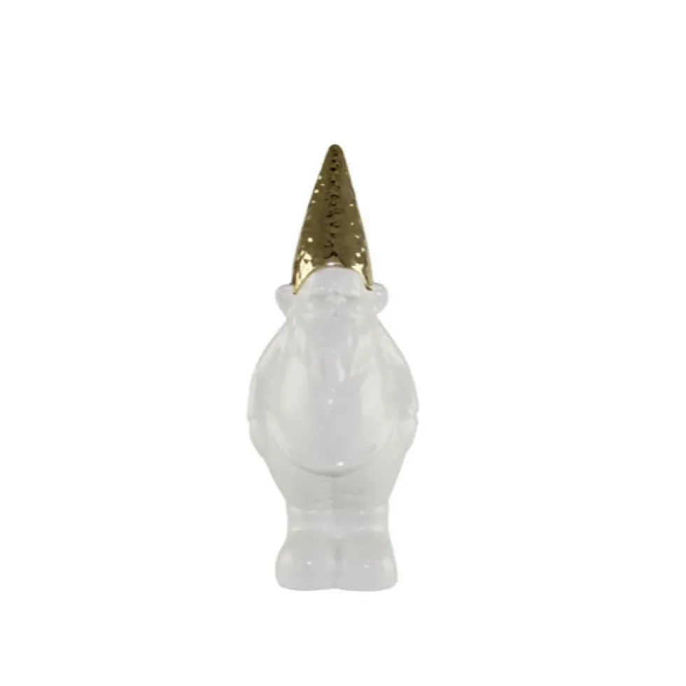 Deko-Figur Zwerg weiß gold Xora Kaheku