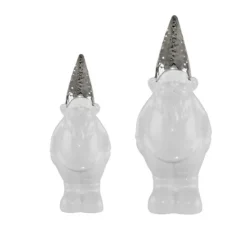 Deko-Figur Zwerg weiß silber Xora Kaheku