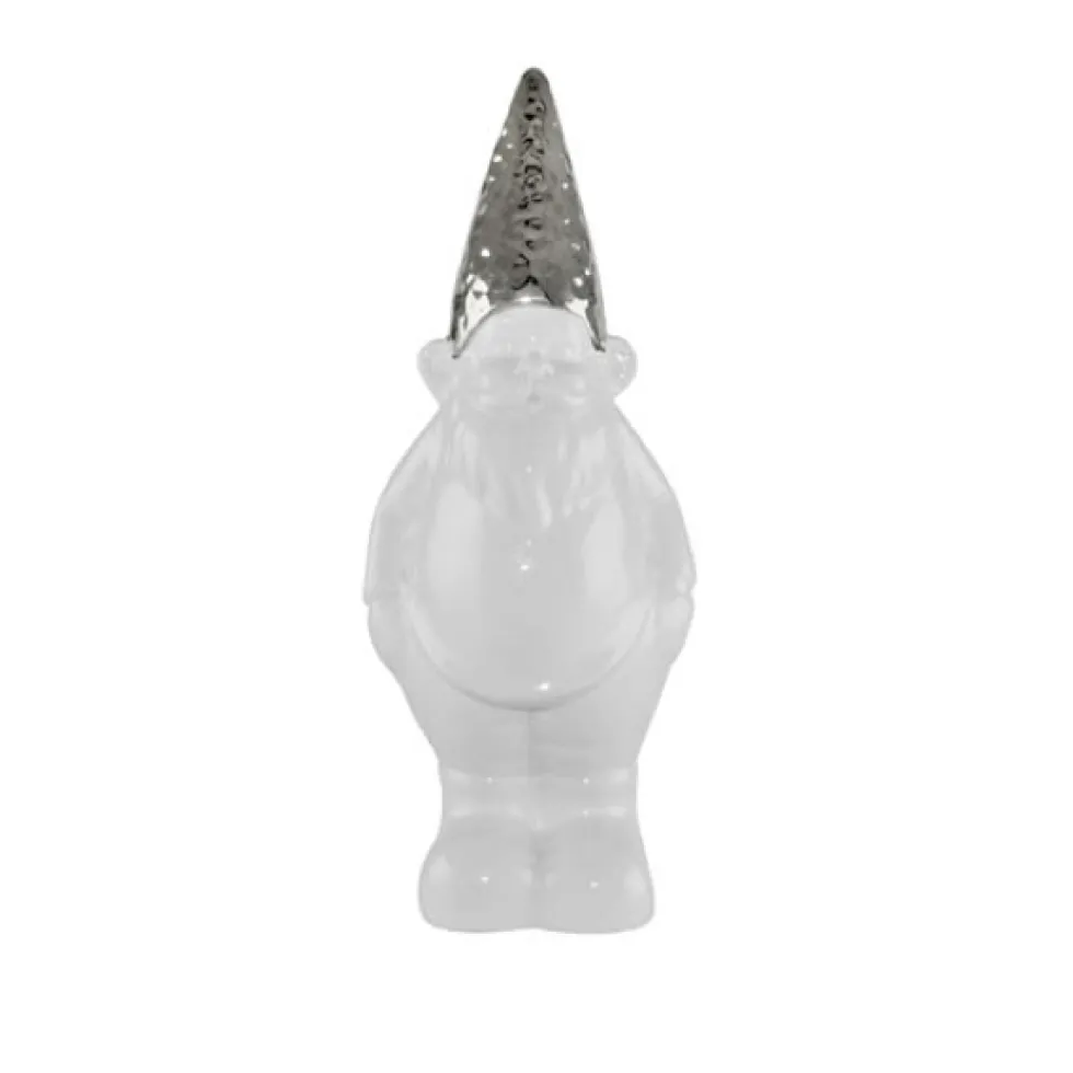 Deko-Figur Zwerg weiß silber Xora Kaheku