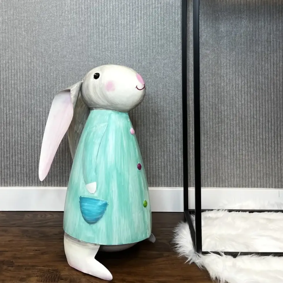 Deko Hase Betty türkis Pape Kunstgewerbe Höhe 53 cm