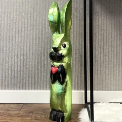 Deko Hase Skippie grün metallic Pape Kunstgewerbe
