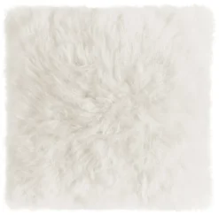 Dekokissen CASHMERE Magma weiß 40×40 cm Echtfell