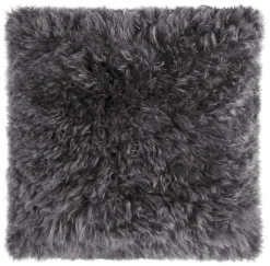 Dekokissen Magma CASHMERE anthrazit 40×40 cm Echtfell