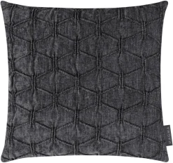 Dekokissen Magma MATRIX anthrazit mit Federfüllung 40×40 cm