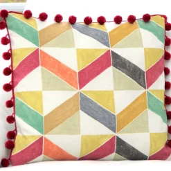 Dekokissen WORDSWORTH HOLBECK mit Pompoms 40×40 cm