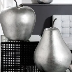 Deko Objekt Birne silber Casablanca Höhe 41 cm