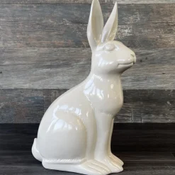 Deko Osterhase beige groß Frau Schmidt GiftCompany Höhe 43 cm