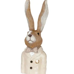 Deko Osterhase Hasenbüste Felix mit Fliege Höhe 41 cm