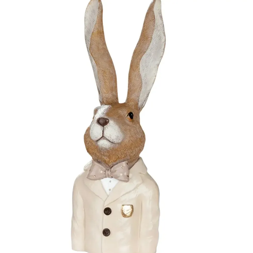 Deko Osterhase Hasenbüste Felix mit Fliege Höhe 41 cm