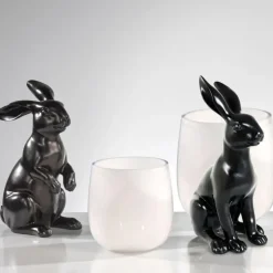 Deko Osterhase schwarz Casano Kaheku