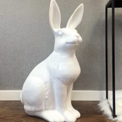 Deko Osterhase weiß groß Frau Schmidt GiftCompany