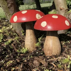 Deko Pilze Fliegenpilz Duo aus Holz