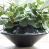 Dekoschale Annica Hochglanz schwarz silber D 42 cm