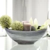 Dekoschale Antonia Hochglanz schwarz silber B 39 cm