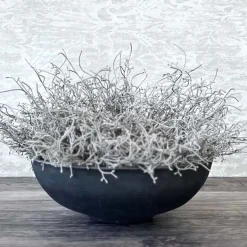 Dekoschale rund anthrazit silber D 32 cm