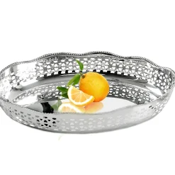 Dekoschale silber SHIRAZ Edzard 30x22x6 cm