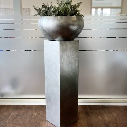 Dekosäule silber Umbara Höhe 80 cm