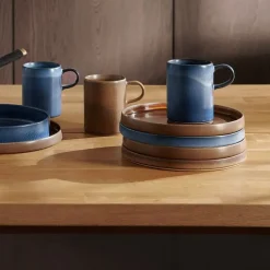 Dessertteller ASA Steingut blau FormArt carbon D 21 cm