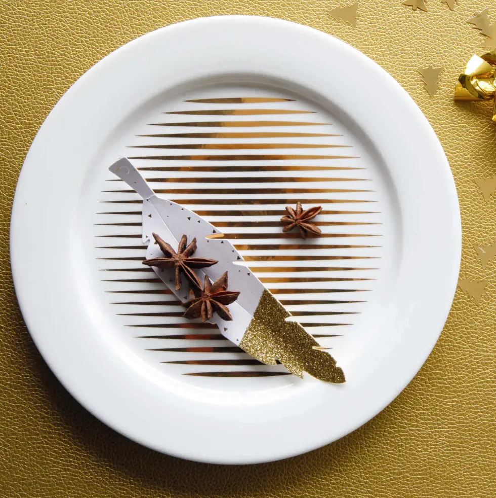 Dessertteller Porzellan ASA TRÉSOR weiß gold D 21 cm