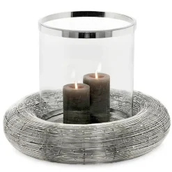 Edelstahl Windlicht Glas Verona Edzard Höhe 45 cm