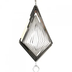 Edelstahl Windspiel Crystal Diamonds Casablanca Länge 120 cm