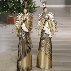 Edle Deko-Engel Musizia / Musikus in Gold | 72 cm