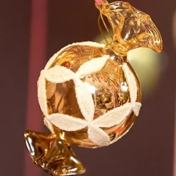 3er Set Glasanhänger Candy gold 12 cm