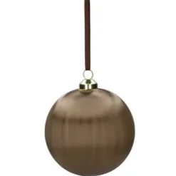 12er Set Weihnachtskugeln braun Chinois 8 cm