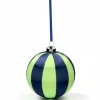 12er Set Weihnachtskugeln dunkelblau neongrün Chinois 8 cm