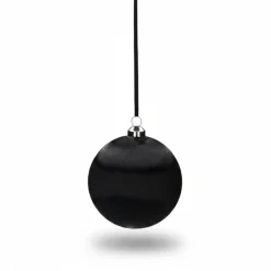 12er Set Weihnachtskugeln schwarz Chinois 8 cm