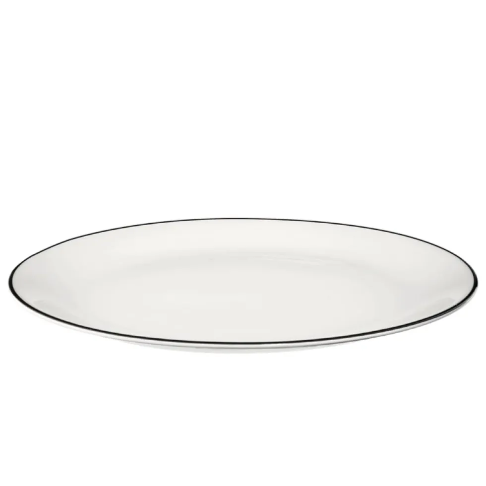 Essteller weiß ASA Porzellan à table ligne noire D 26,5 cm