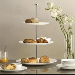 Etagere 3 stufig Keramik weiß ASA H 49 cm
