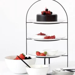 Etagere 3 stufig Metall schwarz für Essteller ASA ligne noire H 49 cm