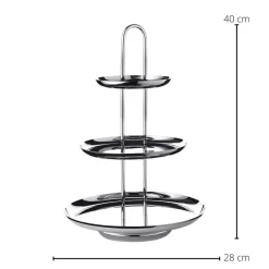 Etagere 3 stufig silber Apus Edzard Höhe 40 cm