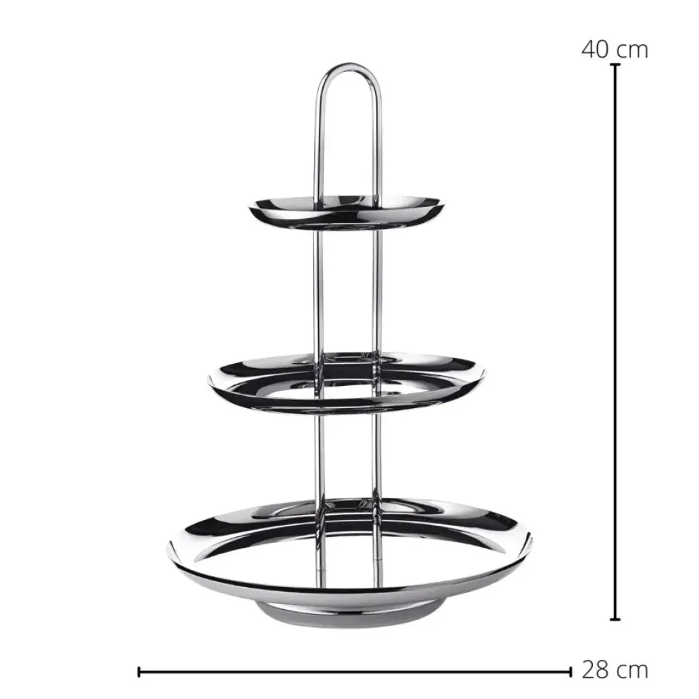 Etagere 3 stufig silber Apus Edzard Höhe 40 cm