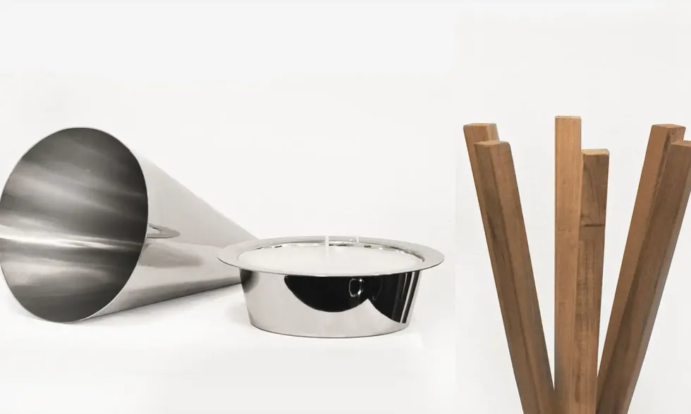 Fackel aus Holz Edzard Tarent mit Kerzenfüllung