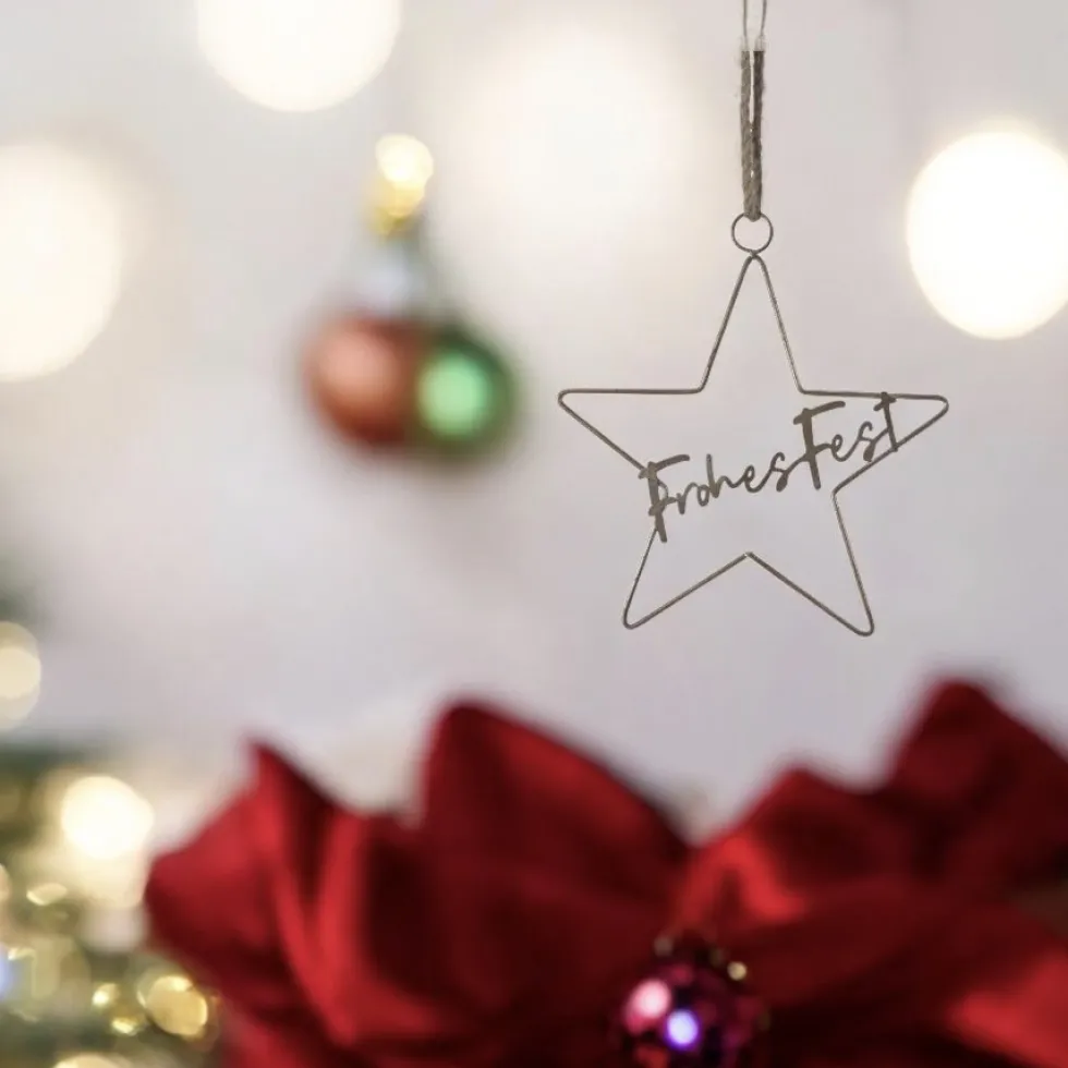 Fensterdeko Weihnachten hängend Stern Werner Voß
