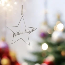 Fensterdeko Weihnachten hängend Stern Werner Voß