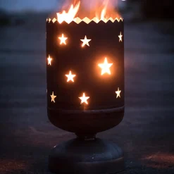 Feuerkorb Feuerbehälter mit Motiv STERNE Höhe 60 cm