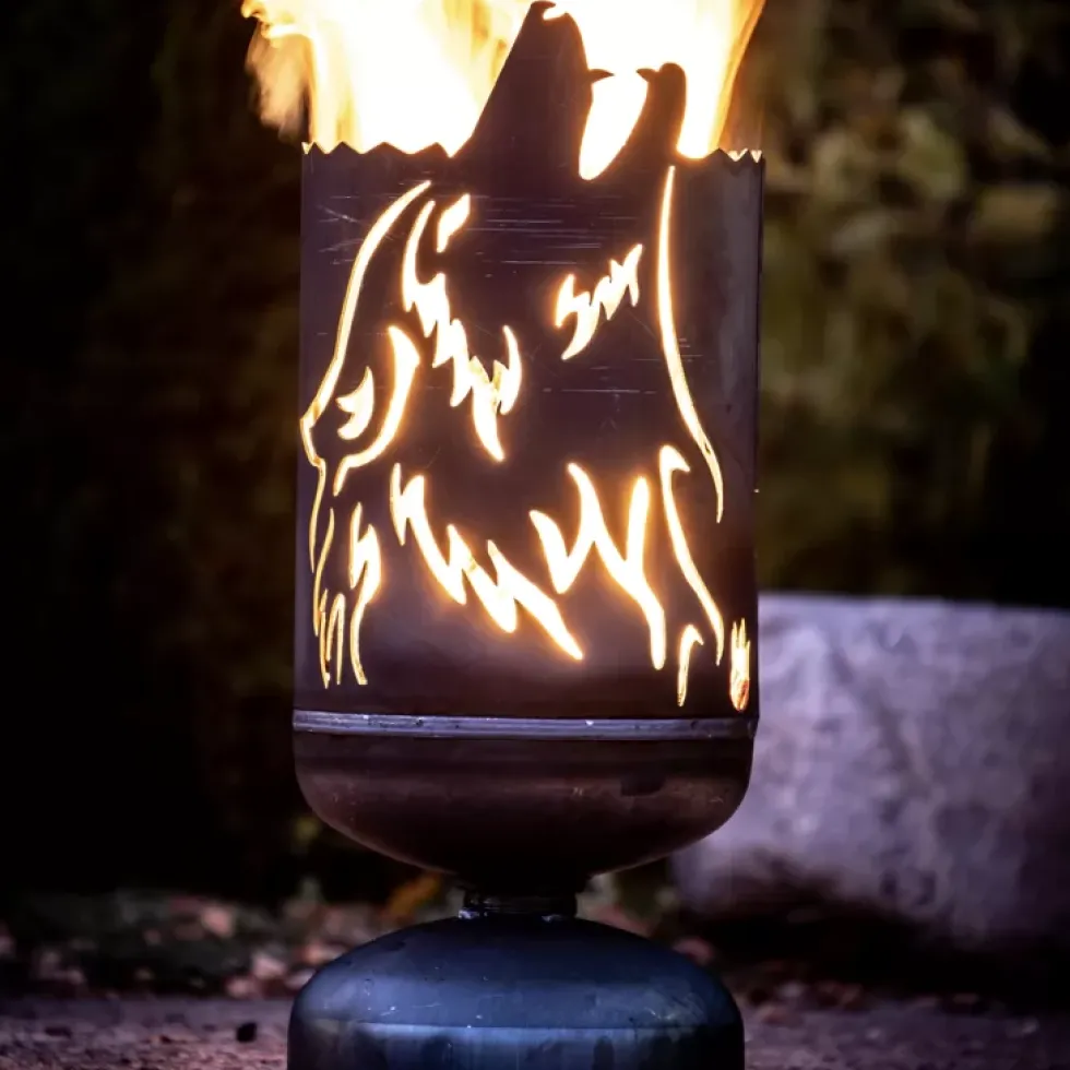 Feuerkorb HEULENDER WOLF Höhe 70 cm