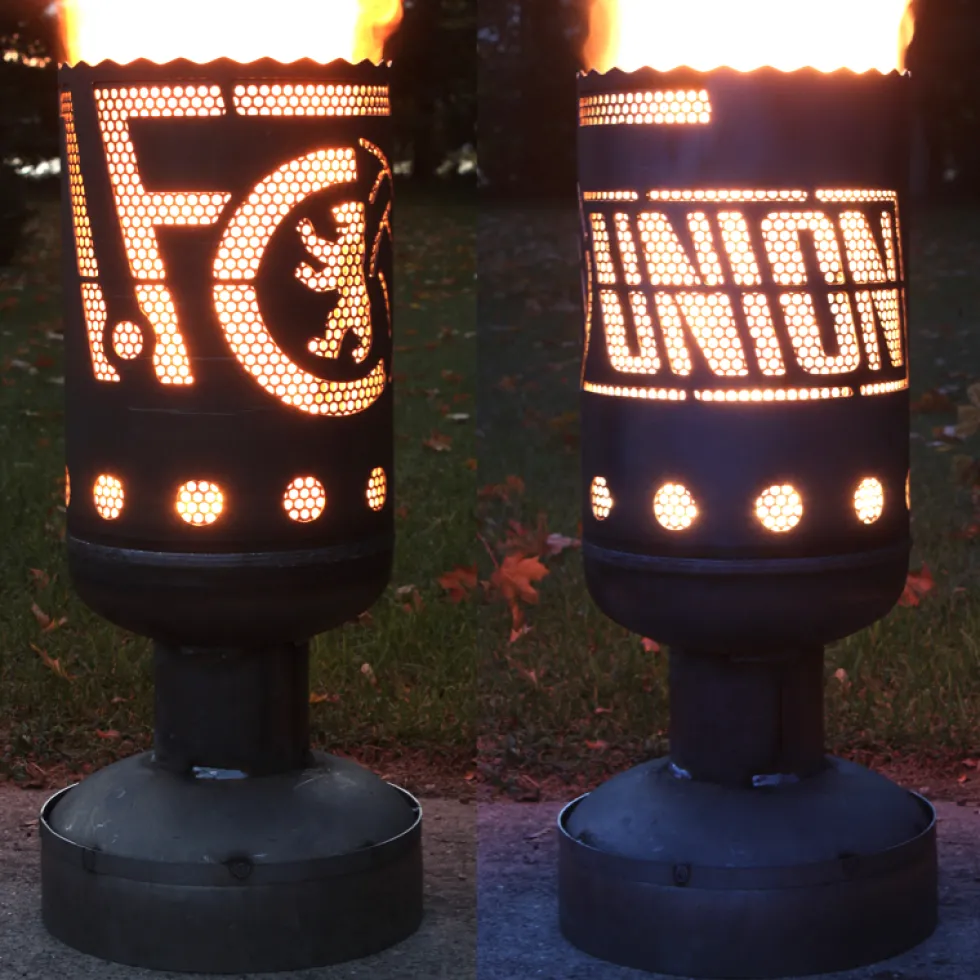 Feuerkorb mit Motiv 1. FC UNION BERLIN Höhe 80 cm