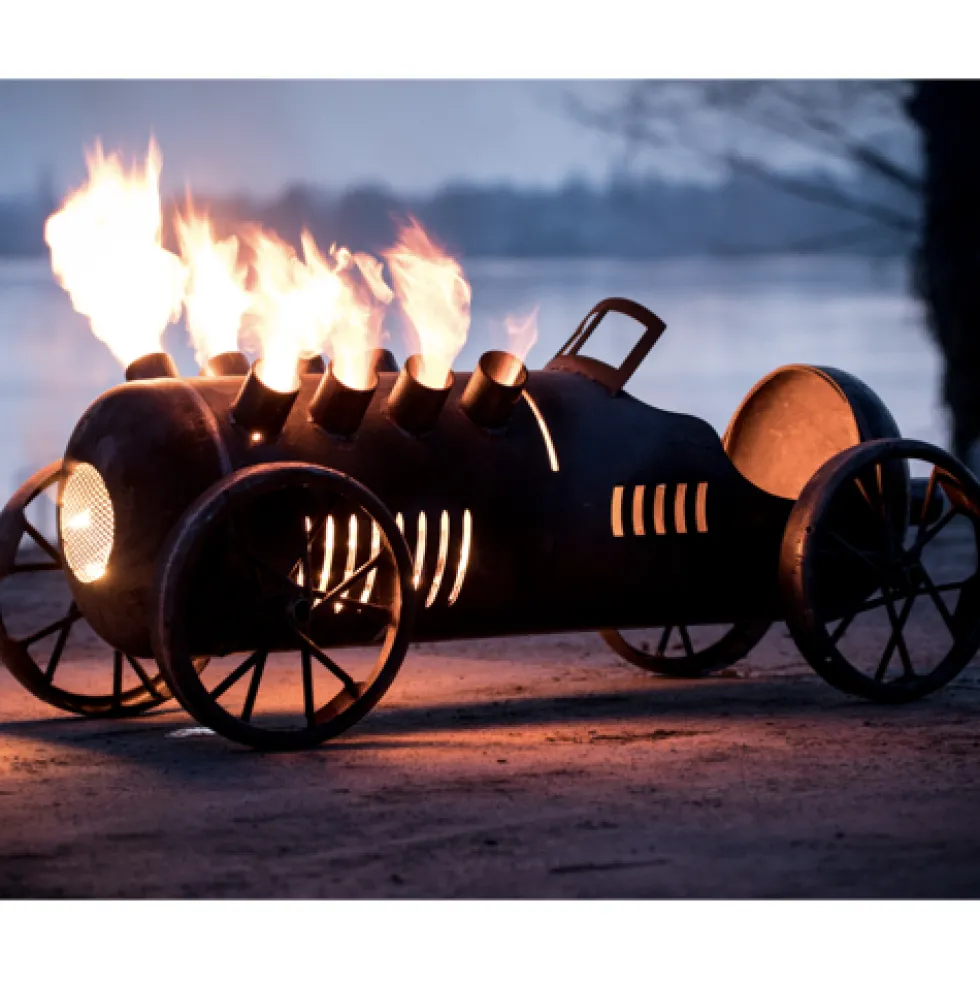 Feuertonne Terrassenofen aus Stahl Oldtimer 120 cm